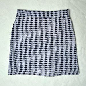 Crosby Blue Black Houndstooth Skirt